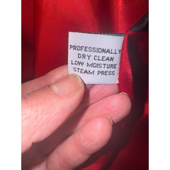 Vintage Ralph Lauren 3D CREST Red Designer Womens 12  Jacket Blazer Money Preppy - Picture 10 of 16